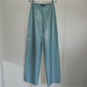 Missguided Faux Leather Wide Leg Pants
